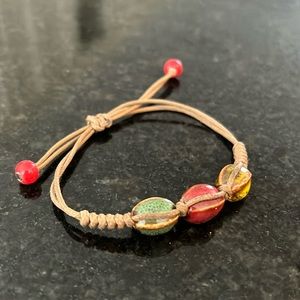 Natural stone and rope bracelet
